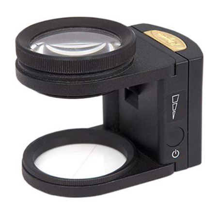 Sirchie Dactyloscopic 5X Fingerprint Magnifier with LED Light and Henry Disc