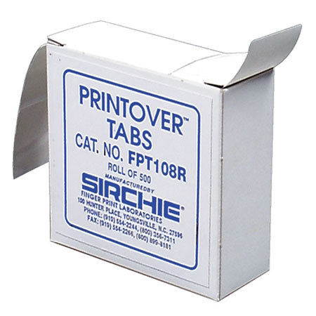 Sirchie Printover Tabs, Roll of 100 Each