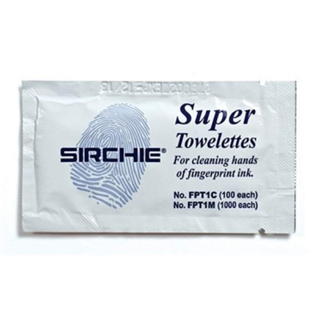 Sirchie SEARCH Super Cleaner Towelettes, 1000 Pack