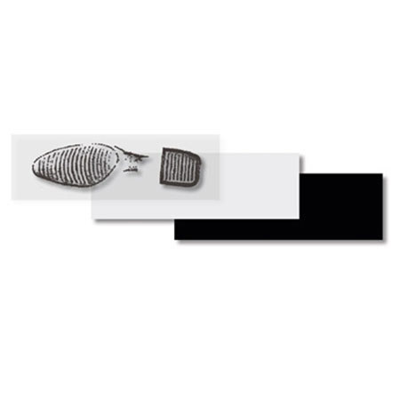 Sirchie Footprint Residue Lifters, Black Backing, 6x15", 12 Pack