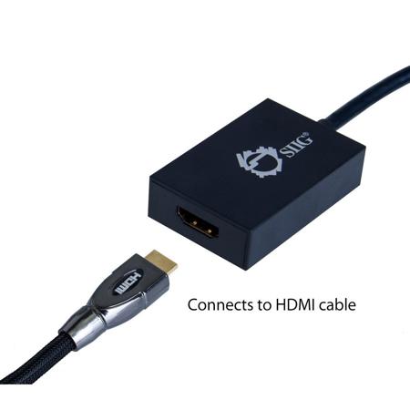 SIIG DisplayPort 1.2 to HDMI 4Kx2K 60Hz Active Adapter