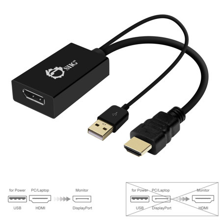 SIIG HDMI to DisplayPort 4K Ultra HD Converter