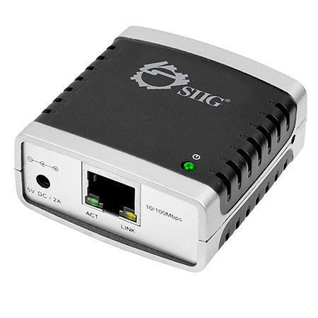 SIIG USB Over IP 1-Port, Black/Silver