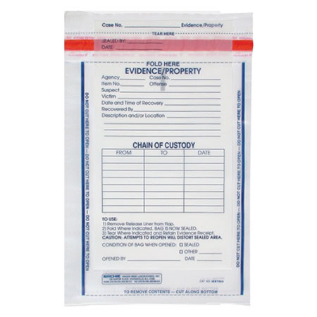 Sirchie Integrity Evidence Bag, 7.5x10.5", 100 Per Pack