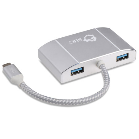 SIIG 4K Ready USB 3.1 Type-C Hub with HDMI & PD Charging Adapter, Silver