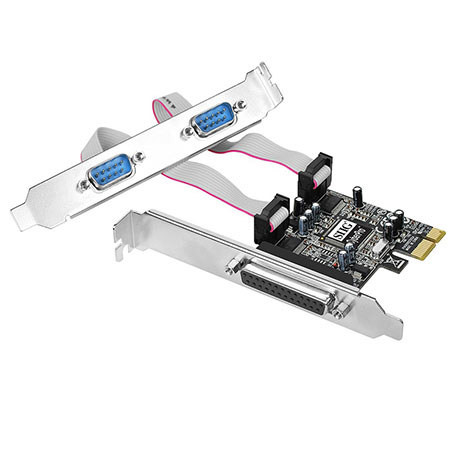 SIIG Cyber 2S1P PCIe Adapter Card with 2x Serial and Parallel Port