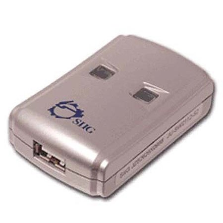 SIIG JU-SW2112-S2 USB 2.0 Switch 2-to-1, Two Systems to Share One USB Device