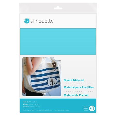 Silhouette Adhesive Stencil Sheets, Clear, 6 Sheets