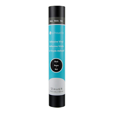 Silhouette Matte Removable Vinyl, 12"x6' Roll, Black