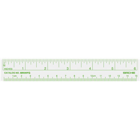 Sirchie Magnetic Evidence Scales, 6", 10 Each, Fluorescent Green