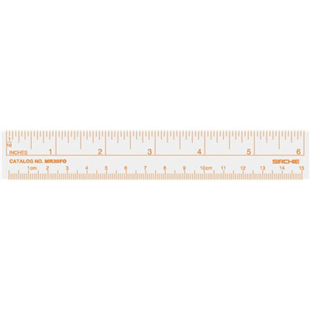 Sirchie Magnetic Evidence Scales, 6", 10 Each, Fluorescent Orange