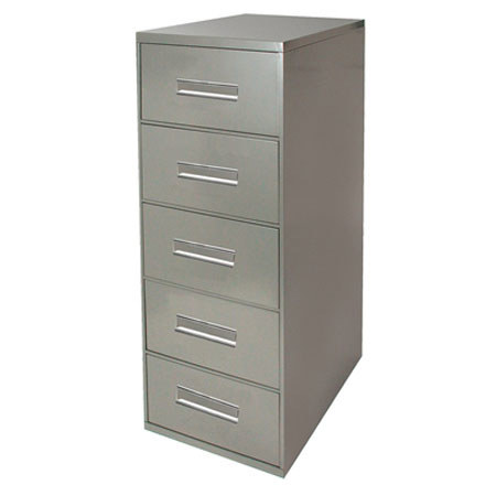 Sirchie Bureau Card File Cabinet without Lock, Gray