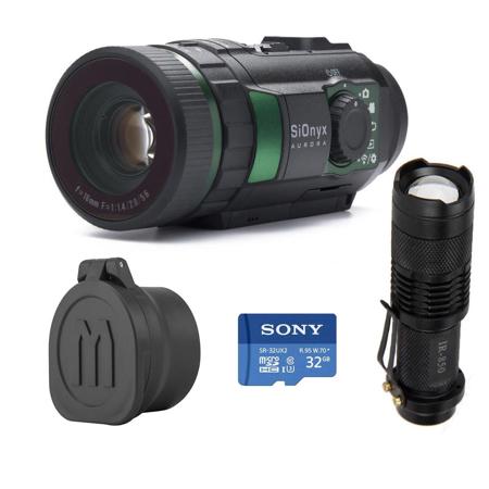 SiOnyx Aurora Day/Night IR Action Camera W/32GB Card/IR Flashlight/Lens Cover