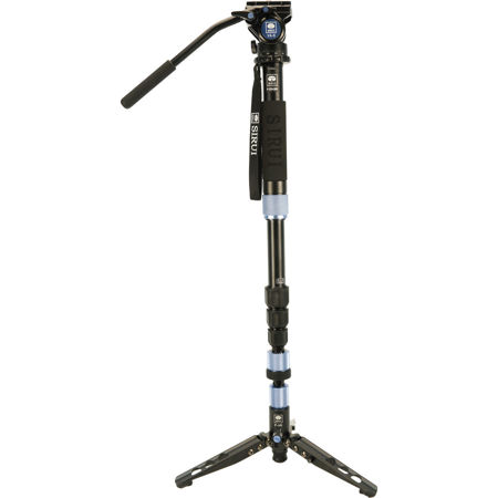 Sirui P-204SR Multifunction 4 Section Aluminum Monopod, Feet and VA-5 Video Head