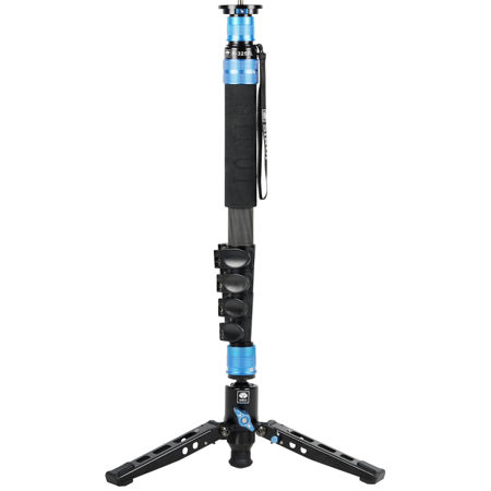 Sirui P-325FL 5-Section Carbon Fiber Monopod with Feet, 66.9" Maximum Height