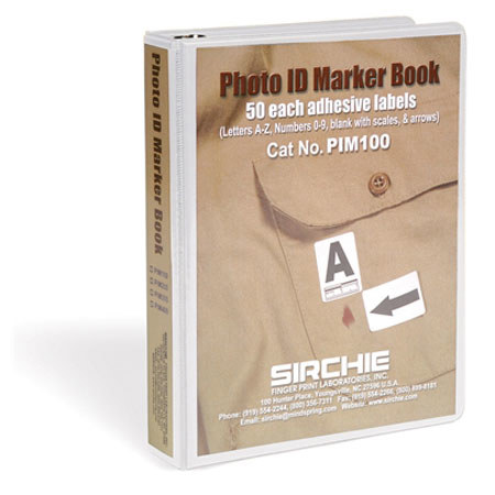 Sirchie Photo ID Marker Book Labels, Number 0-9, Set of 50