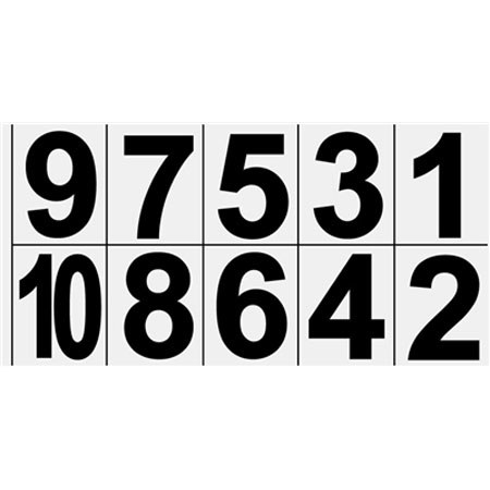 Sirchie Photography Identifier Booklet, Large Numbers, 25 Sheets