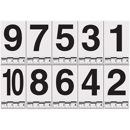 Sirchie Photo Measure and Identifier, Numbers with 0-4cm, 10 Pack