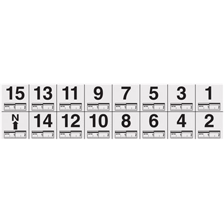 Sirchie Photo Measure and Identifier, Numbers with 0-2cm, 10 Pack