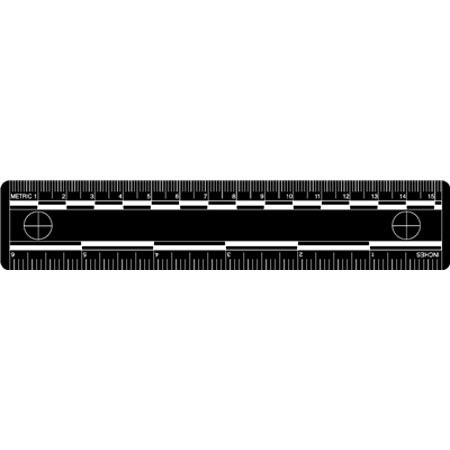 Sirchie 6" Vinyl Photo Evidence Scale, Set of 10, Black
