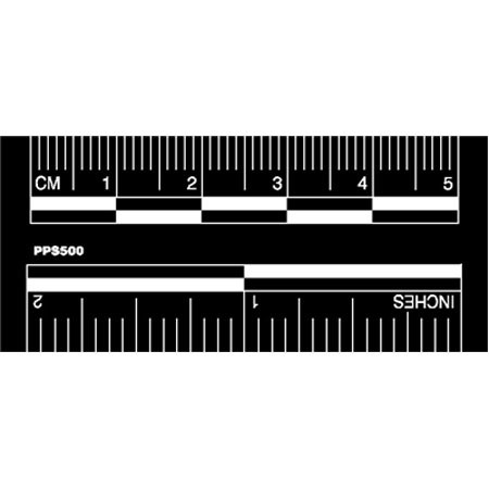 Sirchie 2" Adhesive Photo Evidence Scales, 50 Each, White on Black