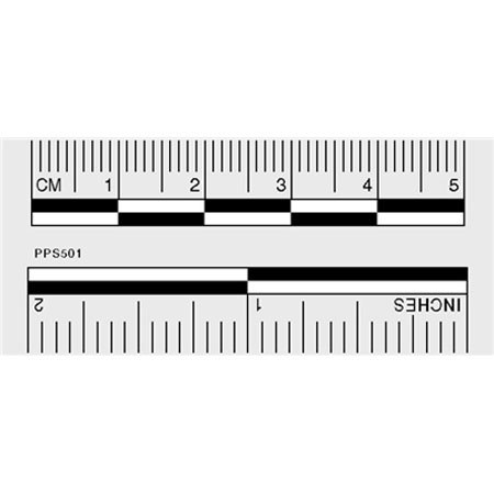 Sirchie Photo Evidence Scales, 2", Black on Gray, Adhesive Back, Set of 50