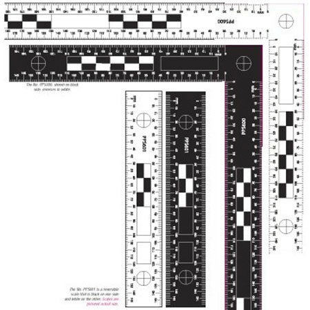 Sirchie Reversible Photo Evid Scale, 300x150mm (11.81 x 5.90")