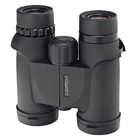 Sightron 10x32mm Ser I Roof Prism Binocular, 5.7 Deg Angle of View, Black Rubber