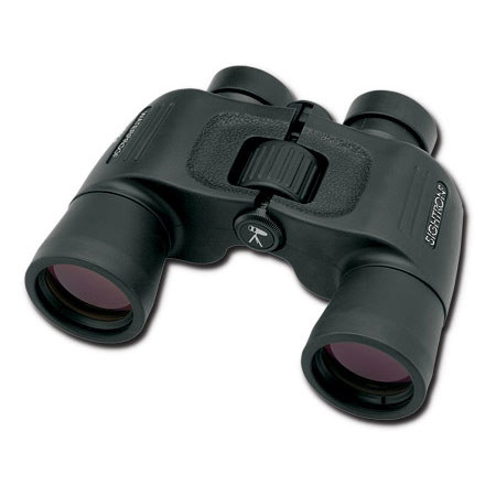 Sightron 8x42mm SII Porro Prism Binocular, 8.96 Deg Angle of View, Black Rubber
