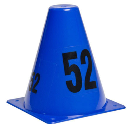 SIRCHMARK 6" Evidence Marking Cones, Set of 20, Sequence 41-60, Blue