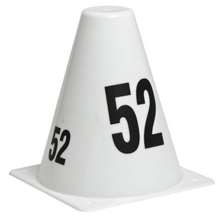 Sirchie SIRCHMARK 6" Evidence Marking Cones, Set of 20, Sequence 41-60, White