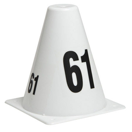 Sirchie SIRCHMARK 6" Evidence Marking Cones, Set of 20, Sequence 61-80, White