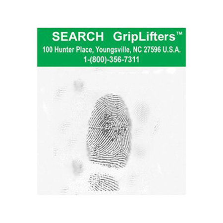 Sirchie 2x2" GripLifters with Printed White Backing Cards, 100 Each