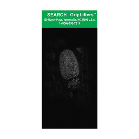 Sirchie 2x4" GripLifters with Plain Black Backing Cards, 100 Each