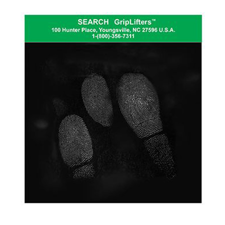 Sirchie 4x4" GripLifters with Printed Black Backing Cards, 100 Each