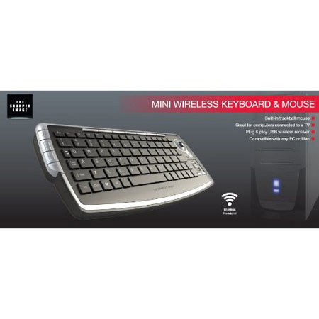 The Sharper Image Mini Wireless Keyboard and Mouse