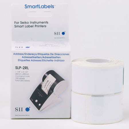 Seiko Instruments Seiko SLP-2RL 1-1/8 x 3-1/2 inch Address Labels, White