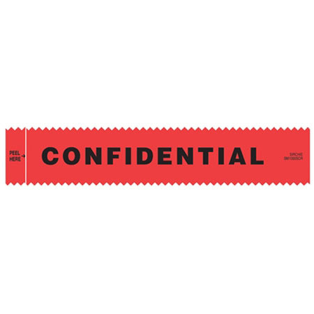 Sirchie Evidence Integrity Strips, Confidential, 100 Pack, Red
