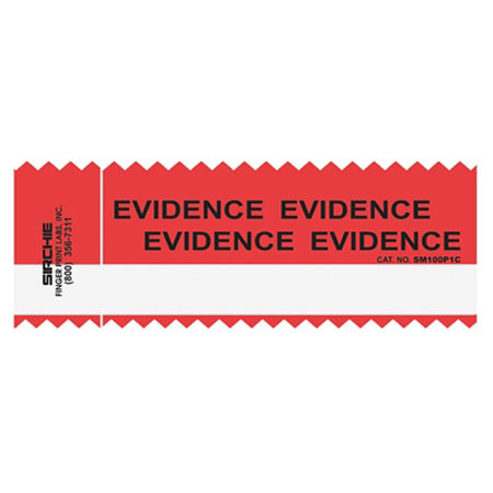 Sirchie Evidence Integrity Shorts with White Strip, Set of 100, RED