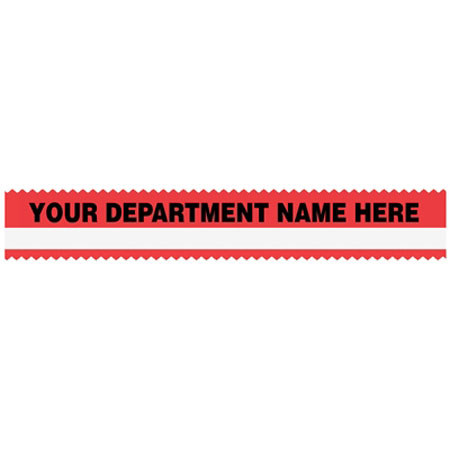 Sirchie SIRCHMARK Evidence Tape, Red with White Stripe, Custom Imprint, 108'