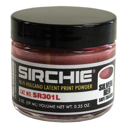 Sirchie Hi-Fi Latent Print Powder, 2 Oz (59ml), Silver/Red