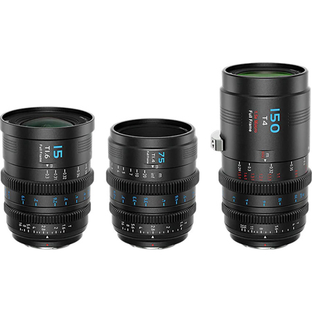 Sirui Vision Prime 1 Series Cine Lens for Sony E 15, 75 & 150mm Set Black