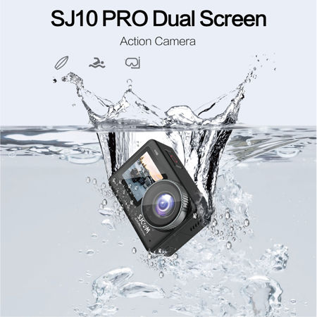 SJCAM SJ10 Pro 4K Ultra HD Dual Screen Action Camera, Black SJ10
