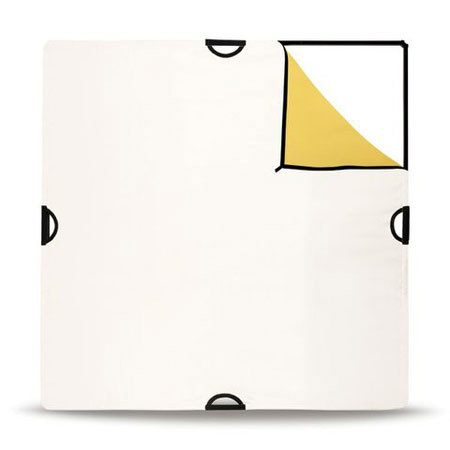 Scrim Jim Gold and White Small Fabric, 42in x 42in