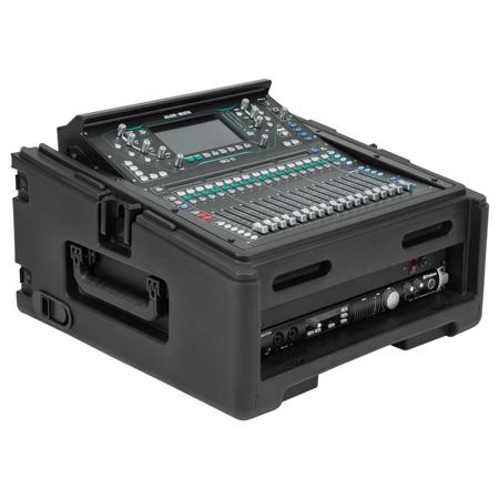 SKB 10x2 Compact Rolling Rig, 10U Top Rack, 2U Front Rack, Steel Rails