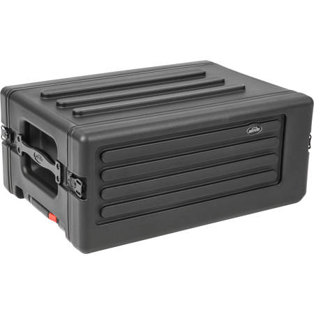 SKB rSeries 4U Roto-Molded Wheeled Shallow Rolling Rack Case