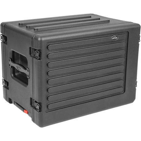 SKB rSeries 8U Roto-Molded Wheeled Shallow Rolling Rack Case