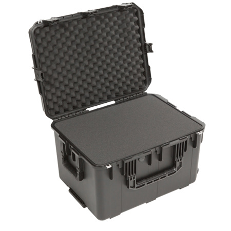 3I-2317-14BC Injection Molded Waterproof Case with Wheel and Cube Foam, 23x17x14"
