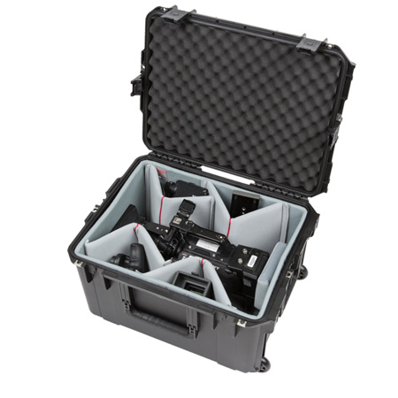 SKB iSeries 2217-12 Case with 4x Hinged Dividers, Lid Foam, 6x Foam Pads, Black