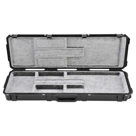 SKB iSeries Waterproof ATA Open Cavity Bass Guitar Case with Wheels, Injection Molded, TSA Latch